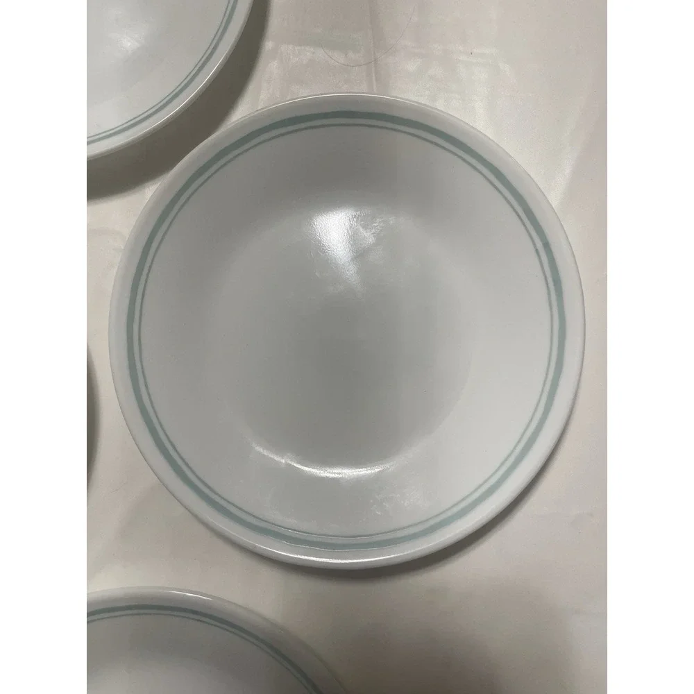 Corelle Delano Set of 6 Plates 6.75 Inches White Blue